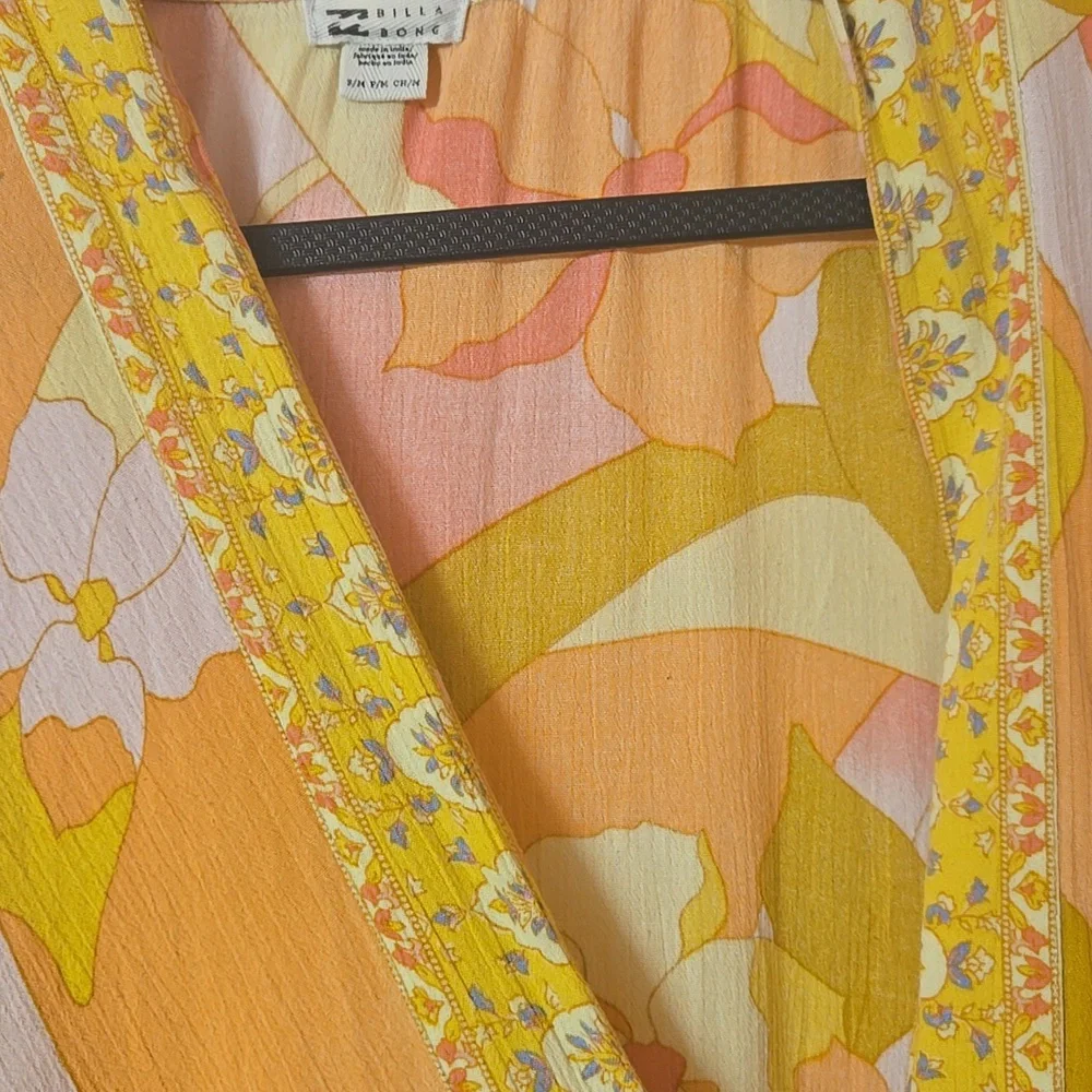 Billabong Floral Flowy Robe S/L - Picture 6 of 6